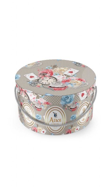 Cutie trusou botez rotunda personalizata Alice in Wonderland 2